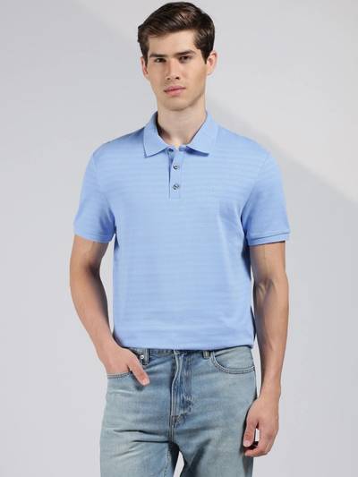 Men Grey Logo Regular Fit Cotton T-Shirt