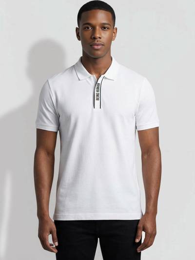 Green Regular Fit Men's Polo T-shirt by Being Human Clothing