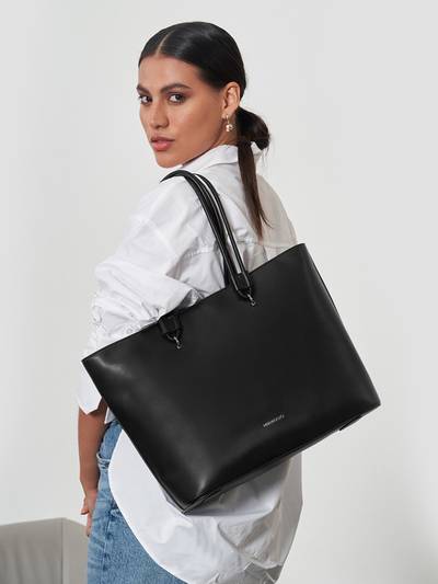 MIRAGGIO Jada Black Shoulder Tote Bag for Women