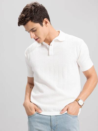 Men Slim Fit Polo T-Shirt