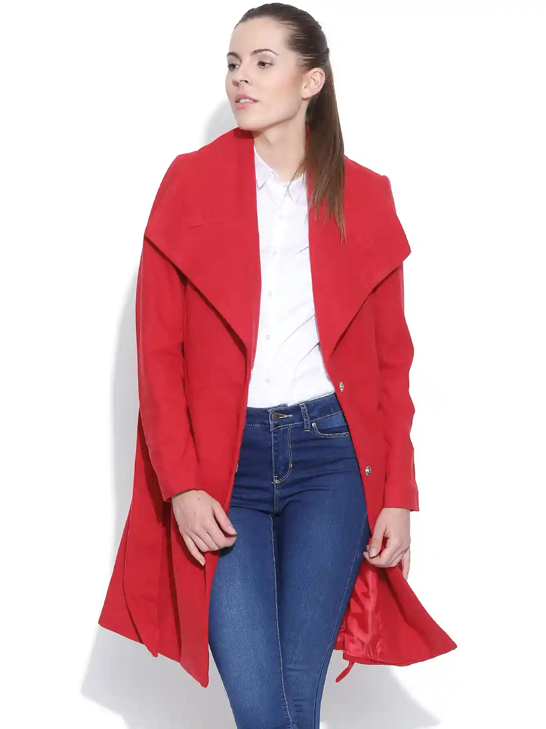 Cappotto Lungo Donna VERO MODA - Cappotto Con Colletto A Risvolto, Tessuto In Poliestere E Poliestere Riciclato