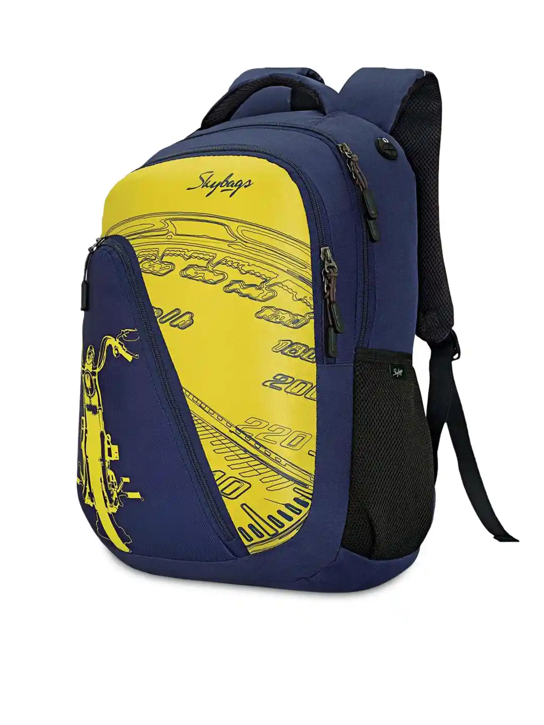 Skybags Blue And Yellow Backpack Skybags Strider Pro Skybags
