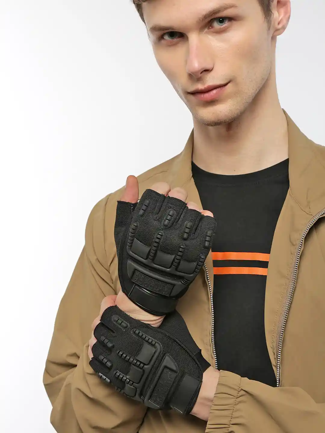 Buy The Roadster Lifestyle Co Men Black Motor Bike Hand Gloves
