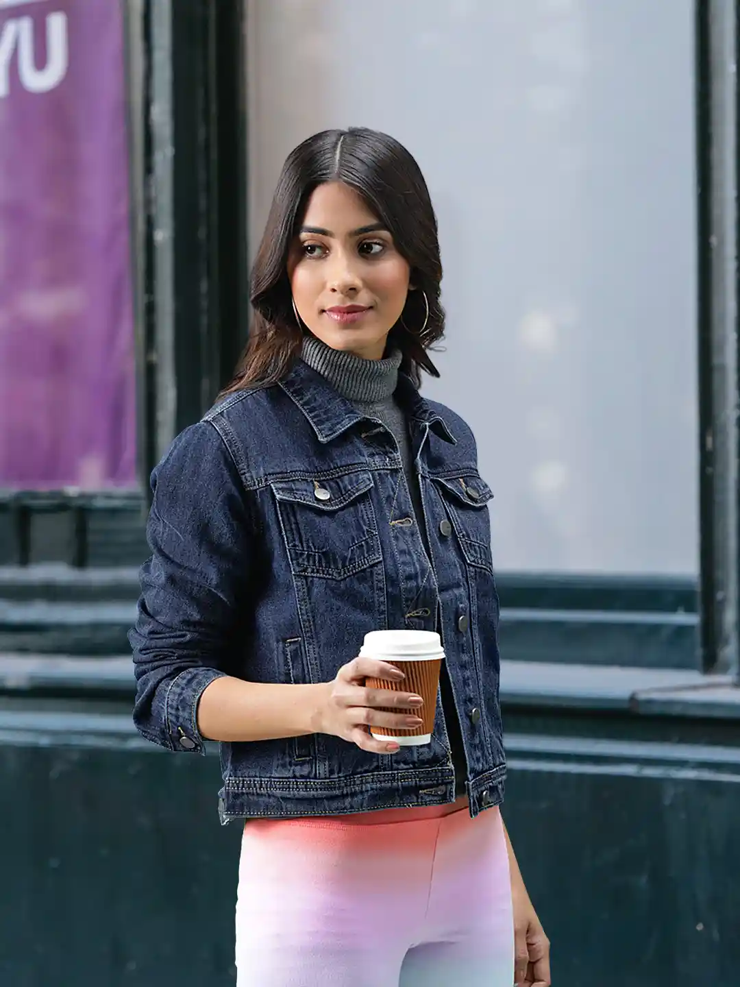 Leggings Jean Jacket Outfit Girl Girl How To Wear A Blue Denim