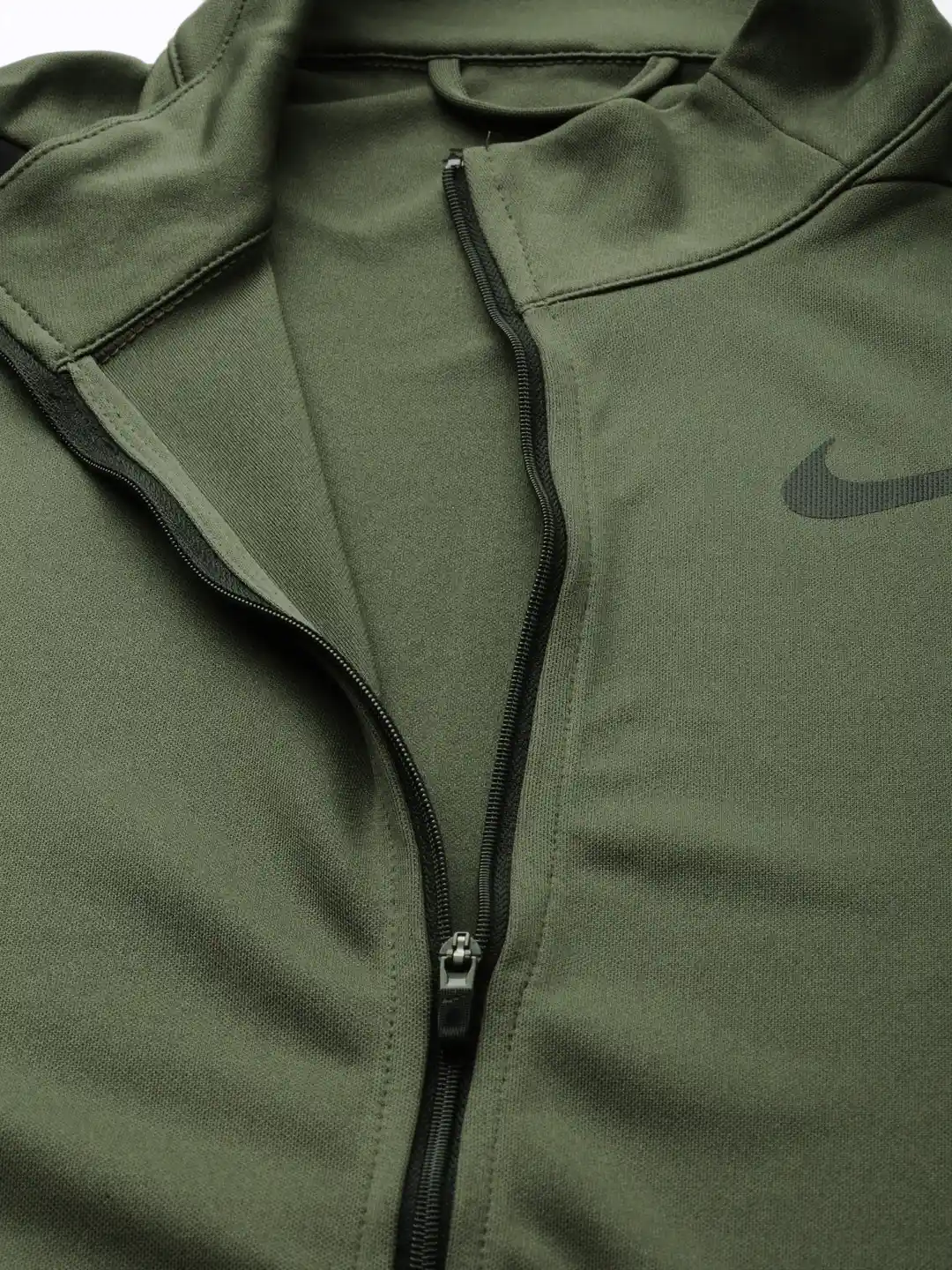 Buy Nike Men Olive Green Solid Dri-FIT EPIC KNIT Standard Fit