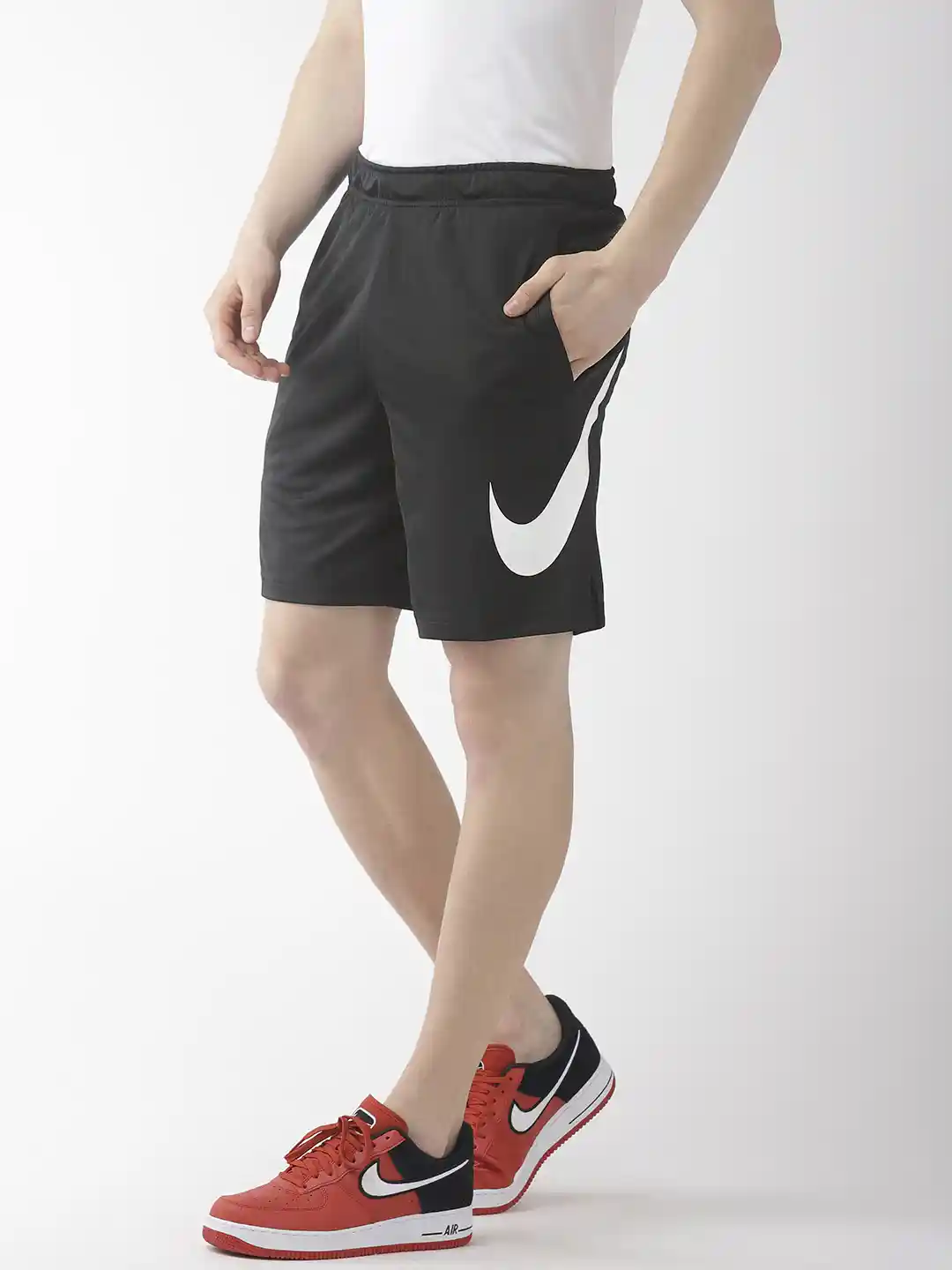 Buy Nike Men Black Solid Standard Fit HBR DRI-FIT Training