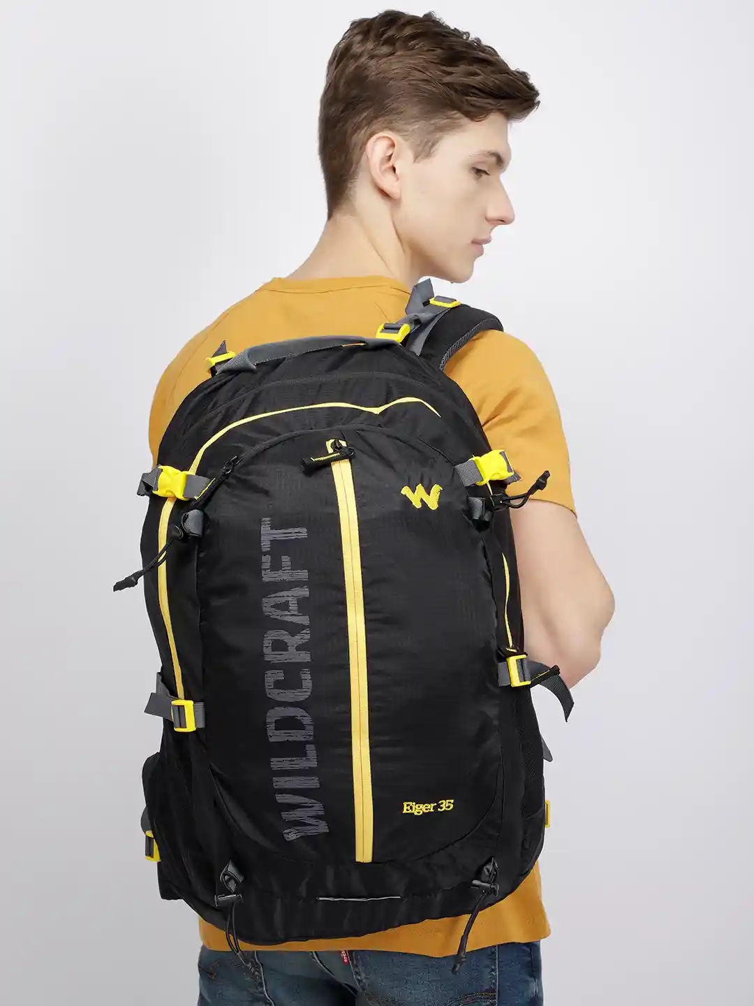 Buy Wildcraft Unisex Black Blue Brand Logo Eiger 35 Rucksack