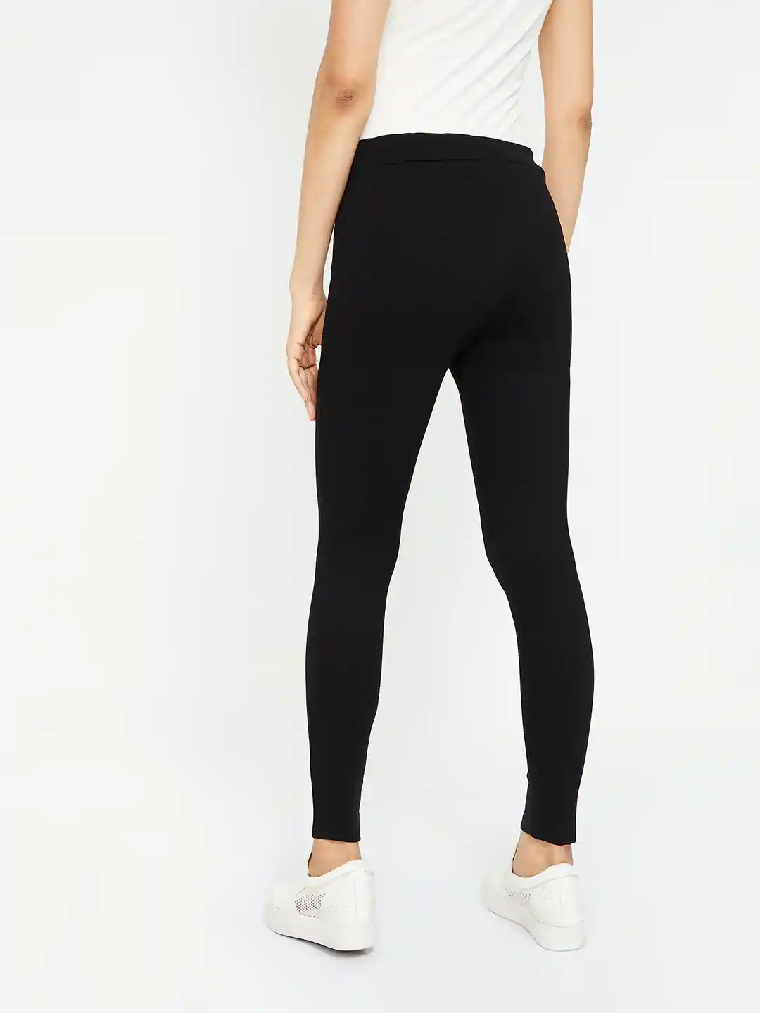 Buy Ginger by Lifestyle Women Black Solid Skinny Fit Jeggings