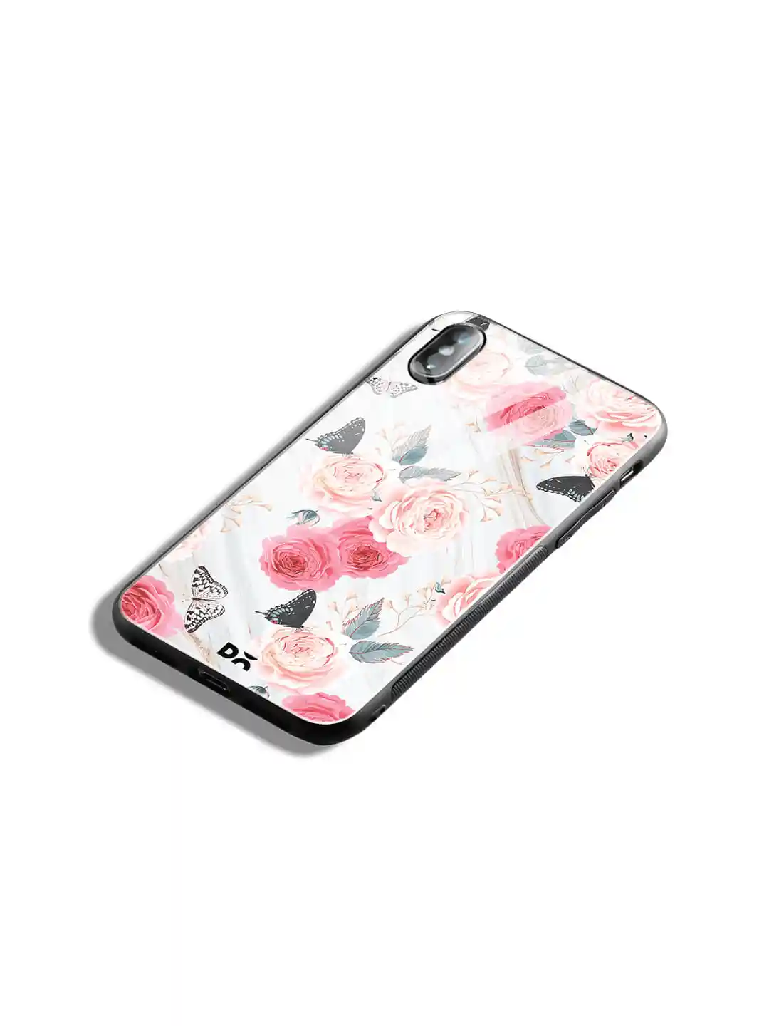 Buy DailyObjects Grey Pink iPhone XS Max Glass Case Cover