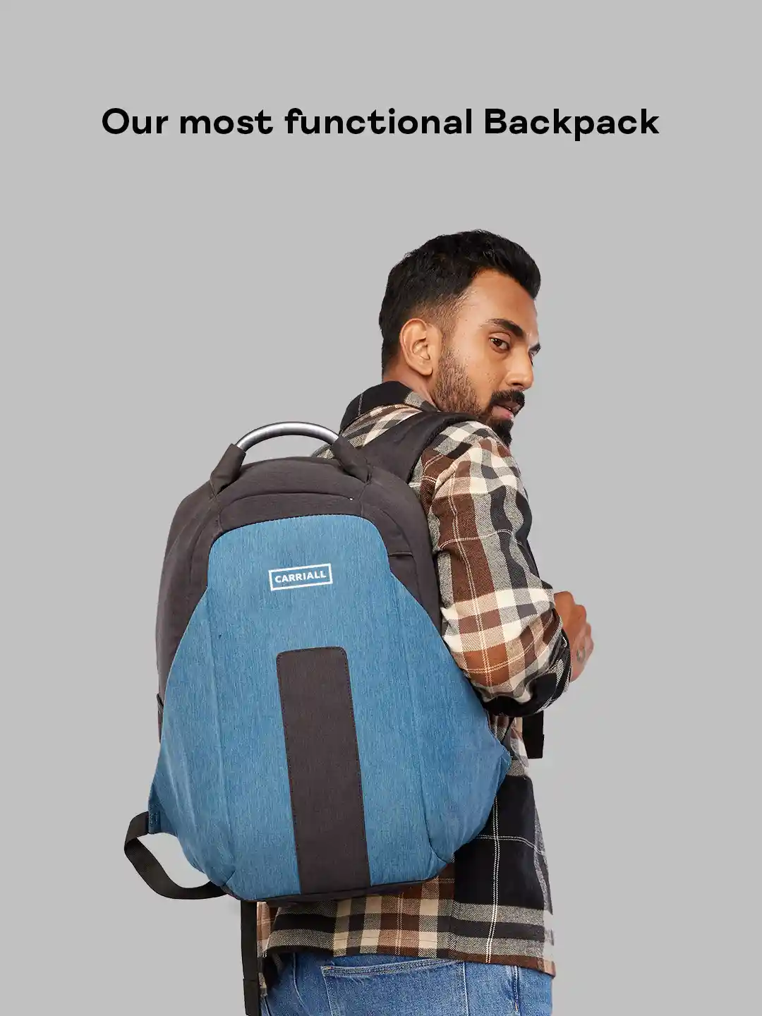 Buy Carriall Unisex Blue Black Vasco Smart Anti Theft Backpack