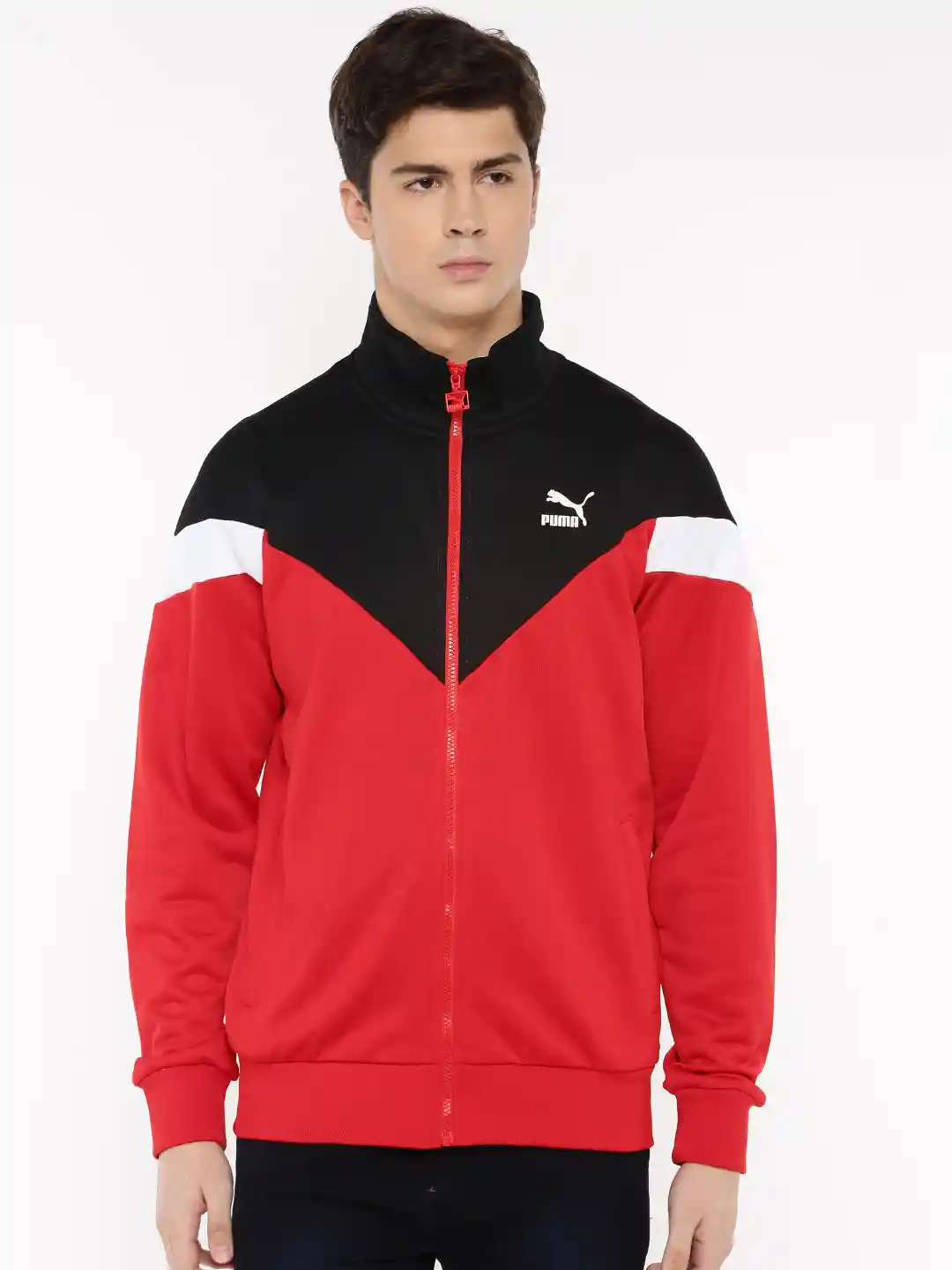 Buy Puma Men Red Black Colourblocked Sporty Iconic MCS Track