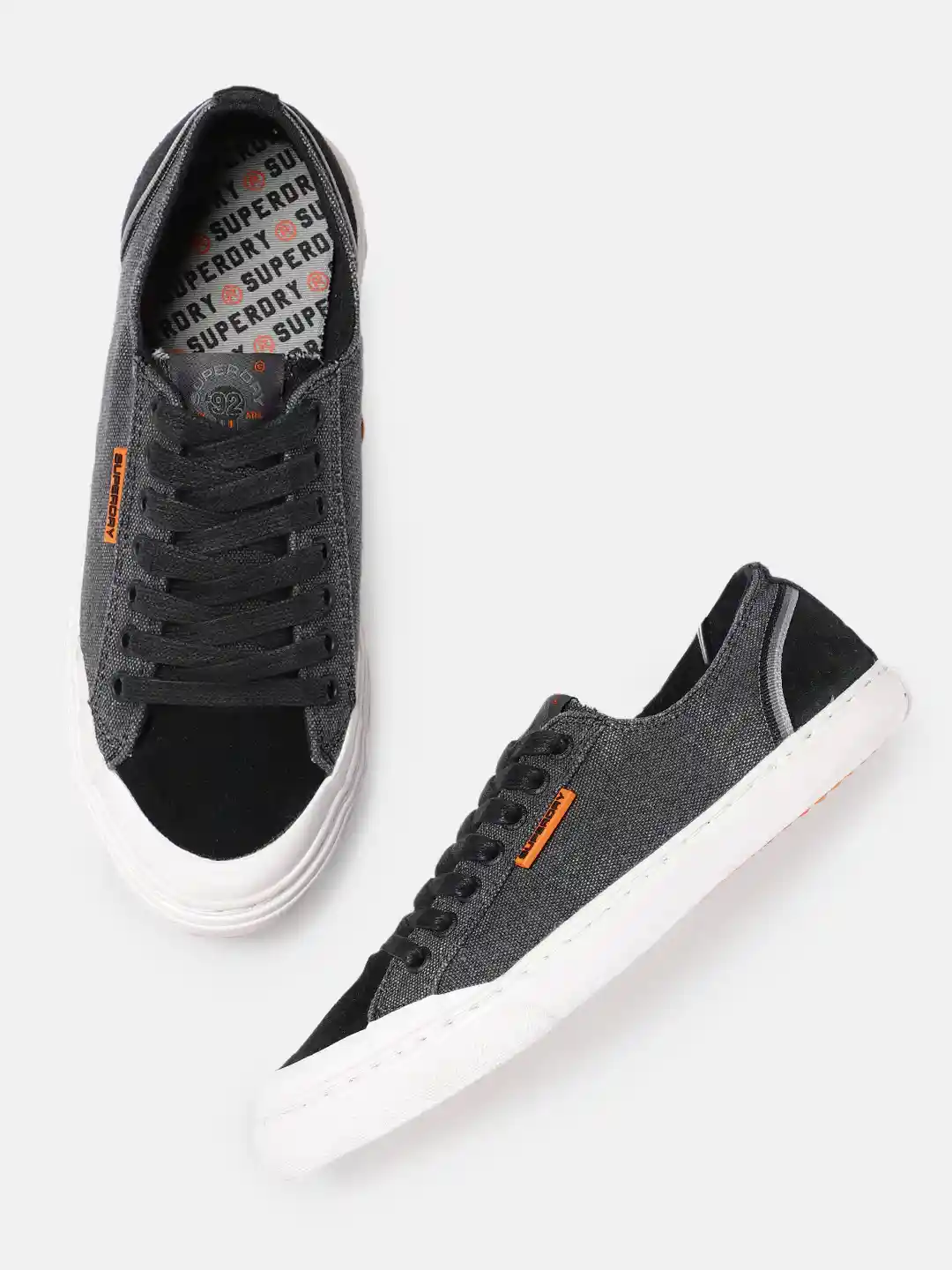 Superdry Men Black RETRO LOW PRO Sneakers
