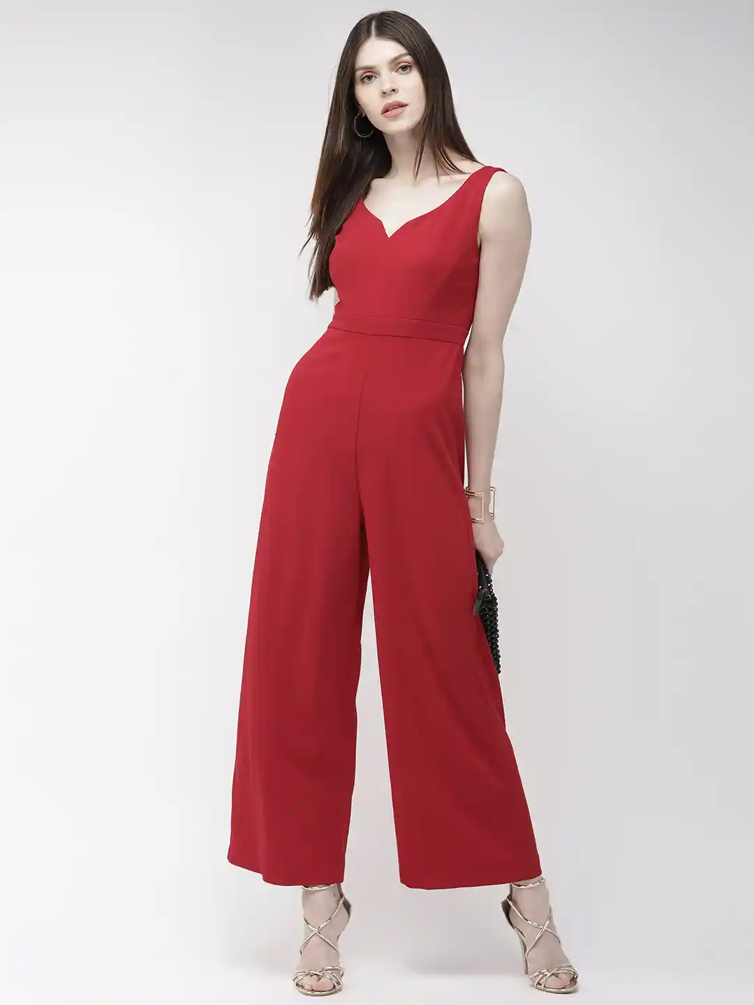Buy 20Dresses Women Red Solid Basic Jumpsuit Jumpsuit for Women