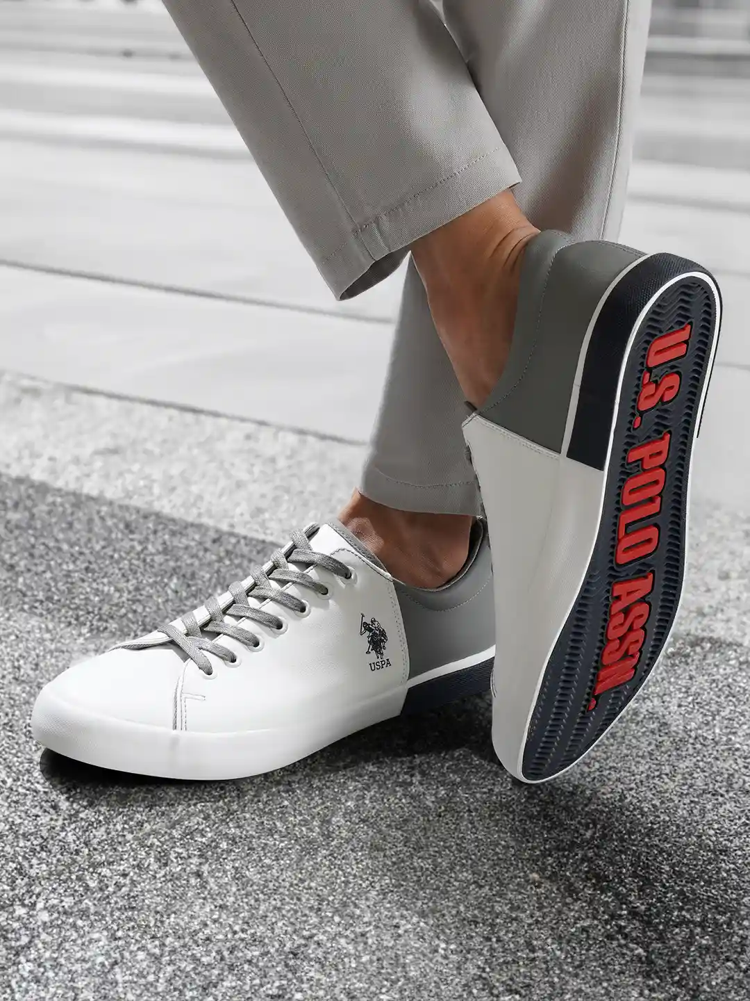 Casual Shoes Uspa Shoes For Men Polo Black Men's Black Low-Top