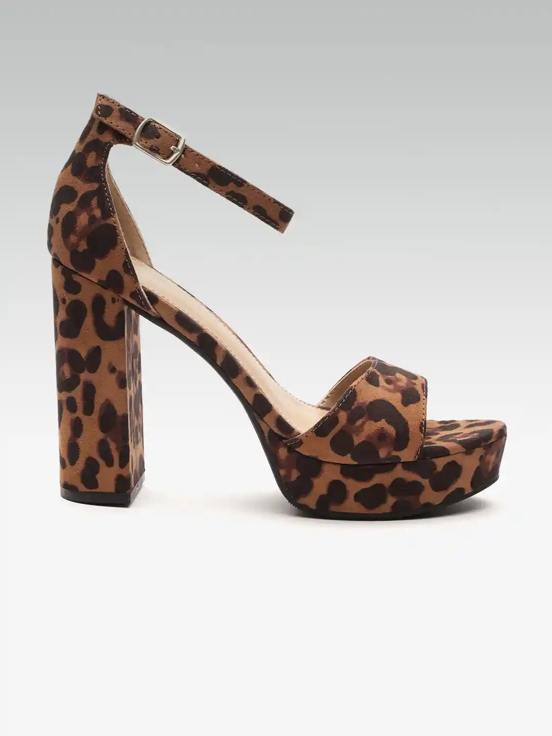 Buy Steve Madden Women Brown Black Leopard Print Mid-Top