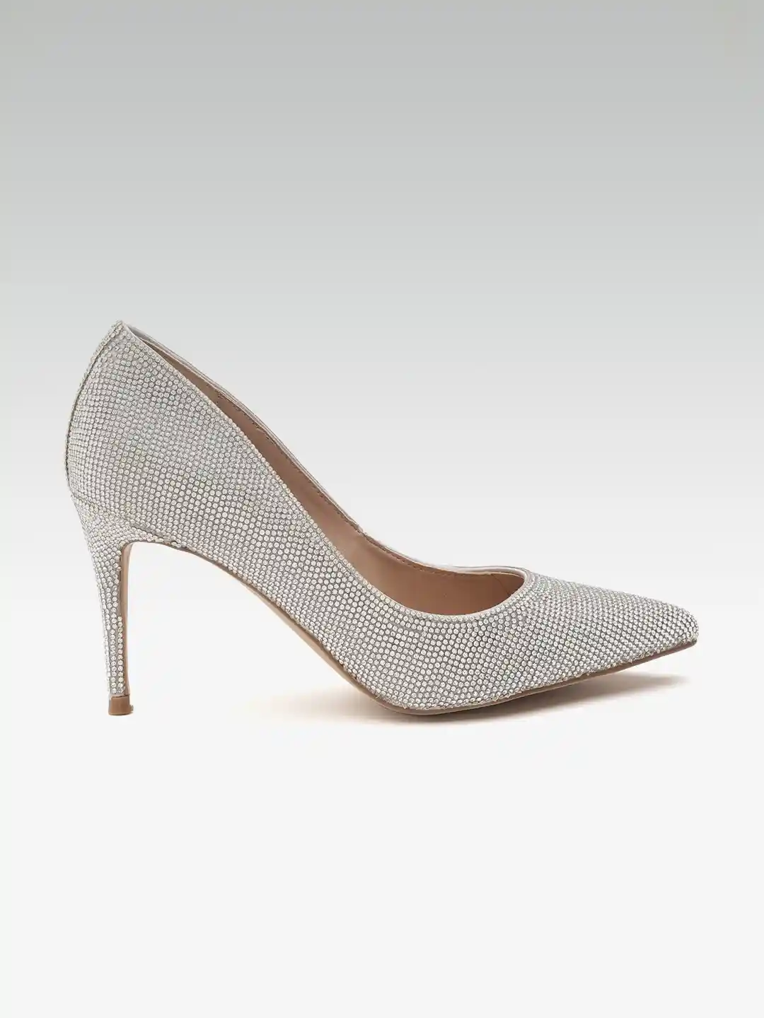 Buy Steve Madden Women Silver-Toned Embellished Pumps Heels for