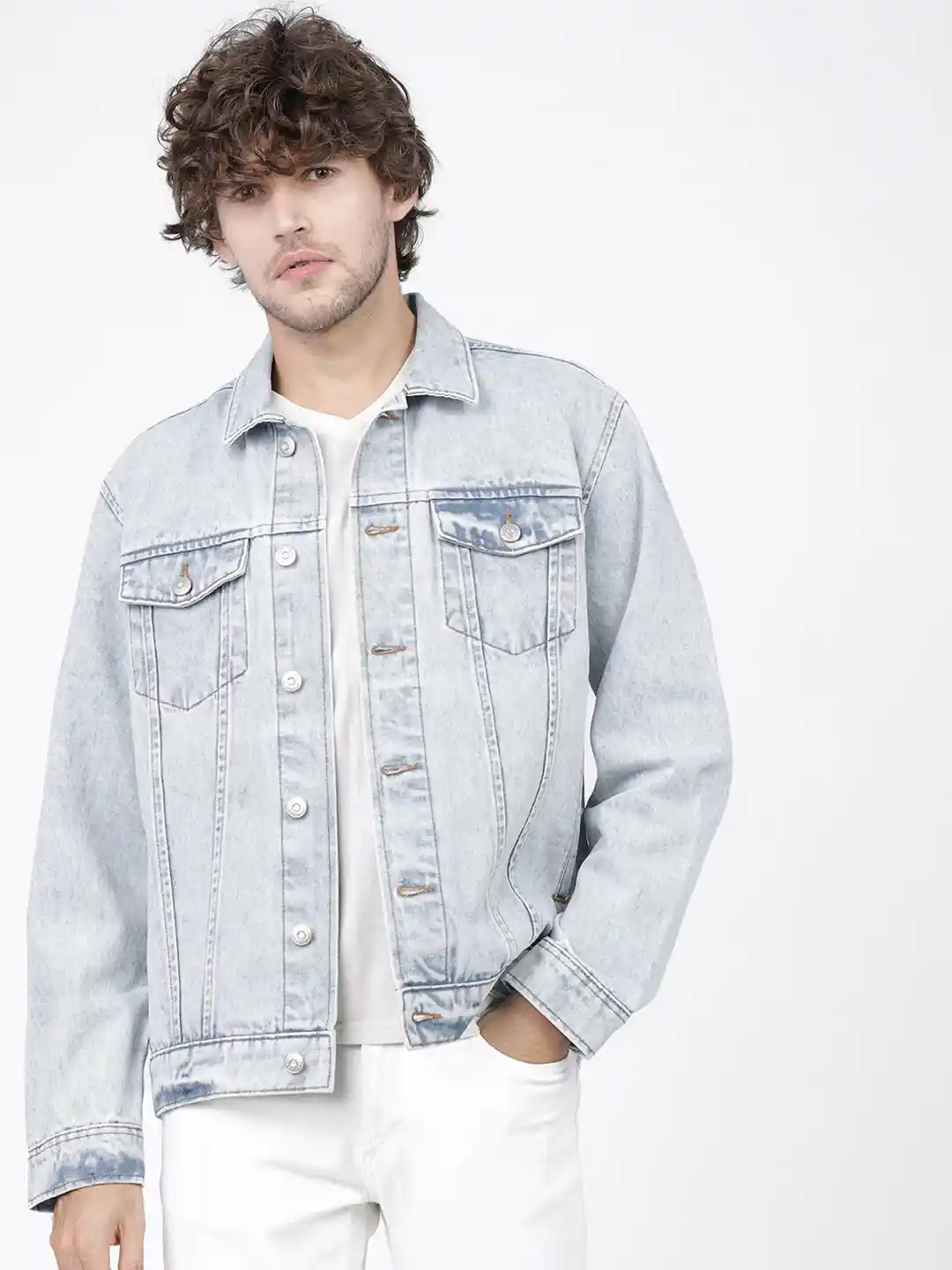 Shirt Highlander White Denim Jacket HIGHLANDER Men Blue