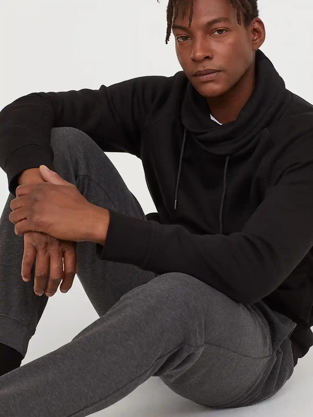 Buy H&M Men Charcoal Grey Sweatpants Regular Fit - Track Pants for