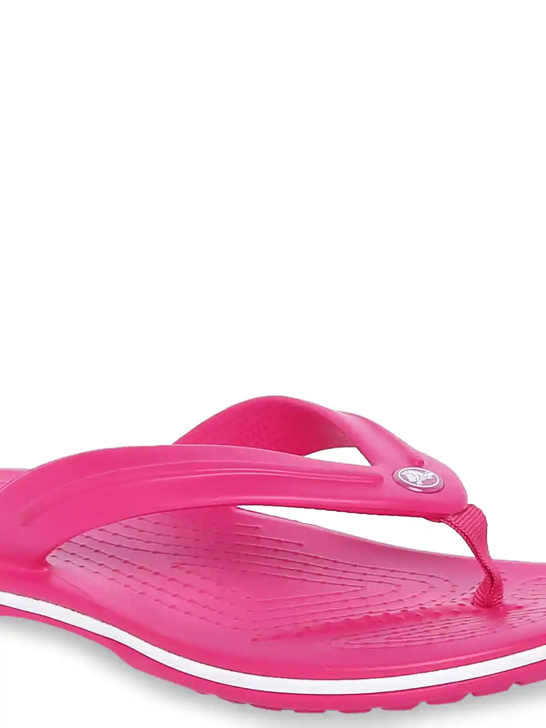 Crocs Crocband Unisex Kids Pink Solid Thong Flip-Flops