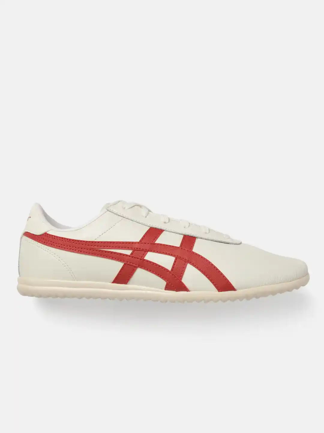 Buy Onitsuka Tiger Unisex Cream-Coloured Red Leather Sneakers Tai