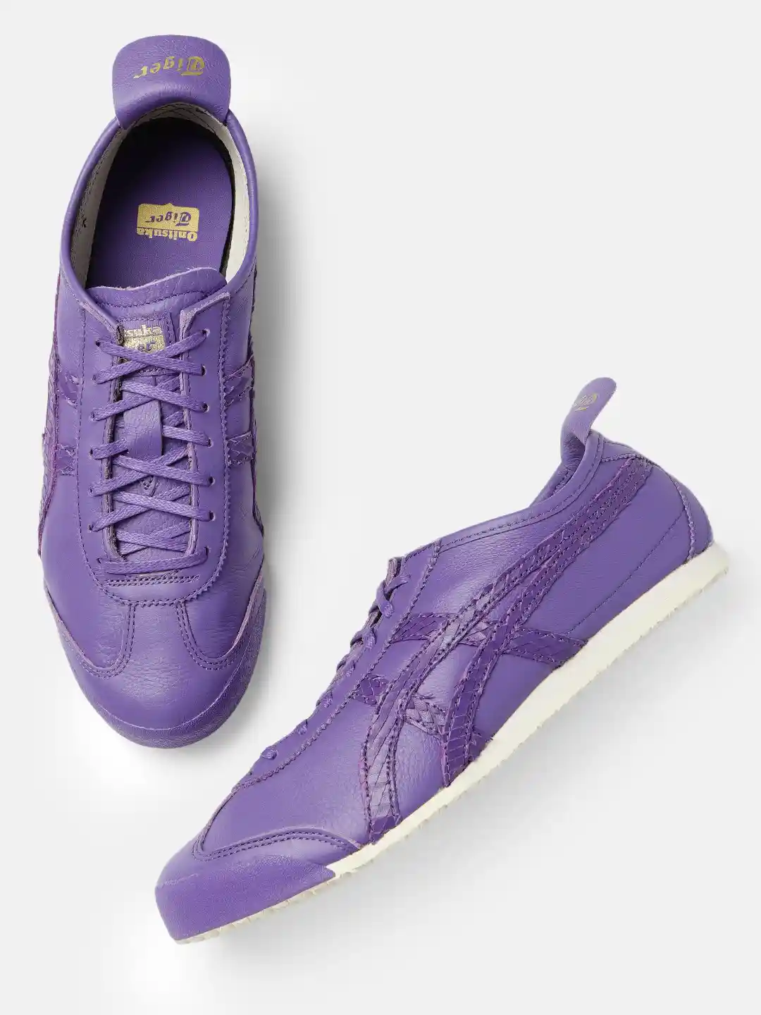 Buy Onitsuka Tiger Unisex Violet Leather Sneakers Mexico 66