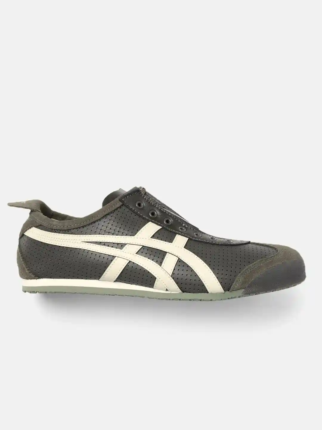 Buy Onitsuka Tiger Unisex Grey Cream-Coloured Mexico 66 Leather
