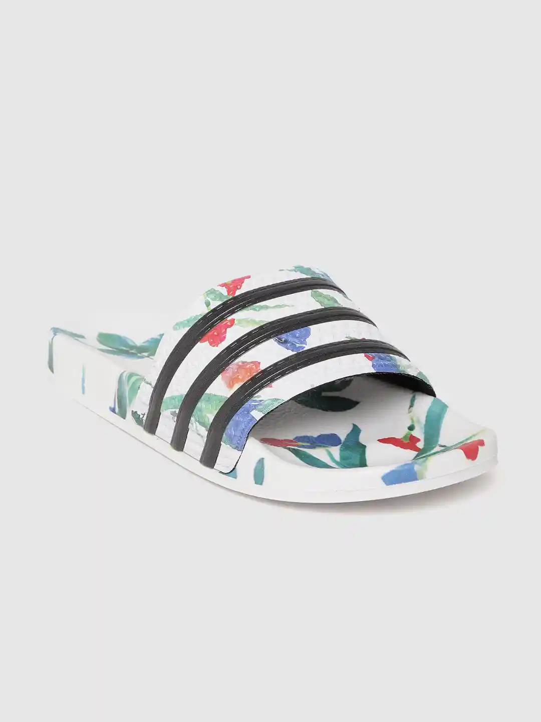 Buy ADIDAS Originals Women White Green Adilette Floral Print