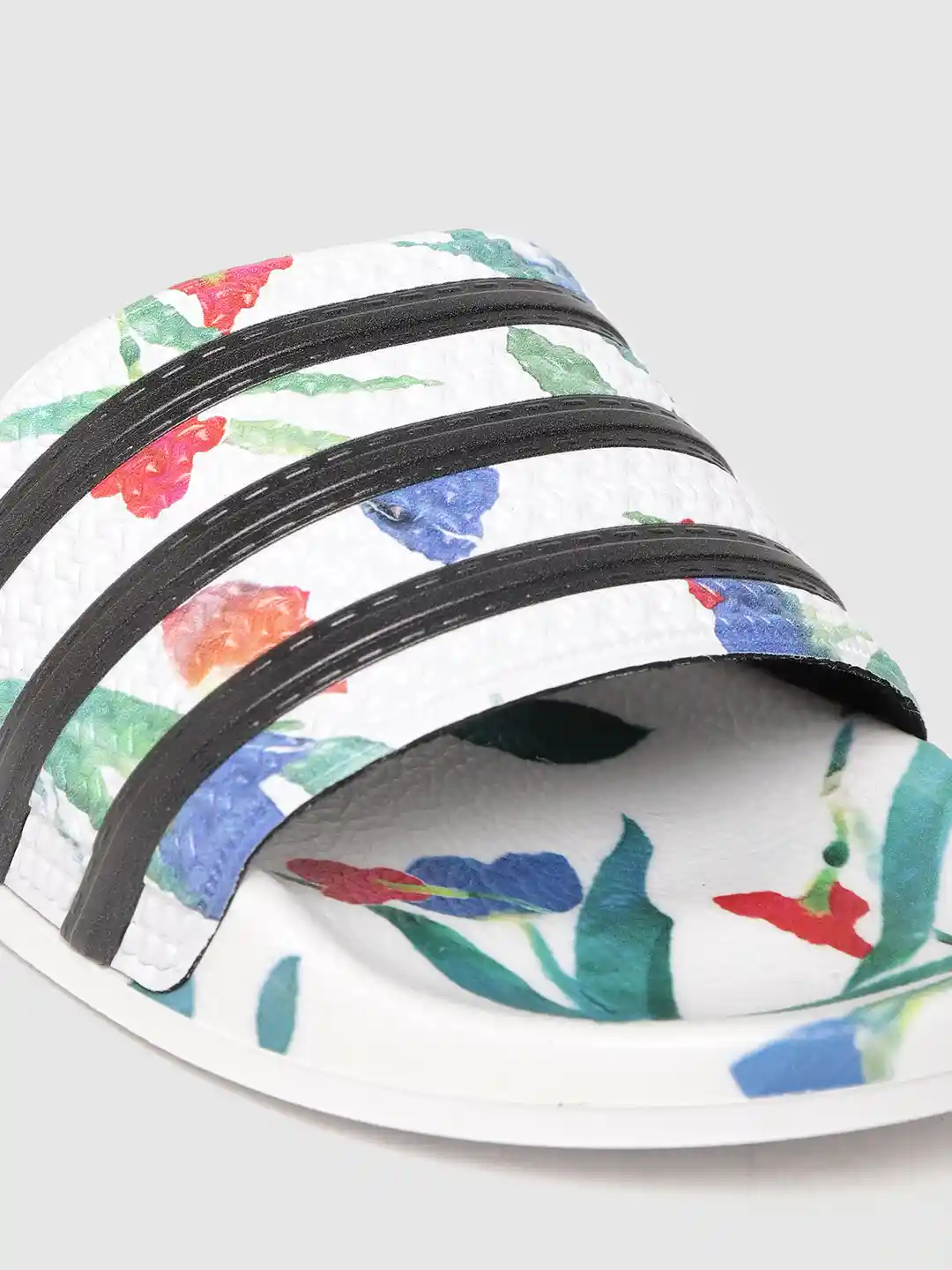 Buy ADIDAS Originals Women White Green Adilette Floral Print