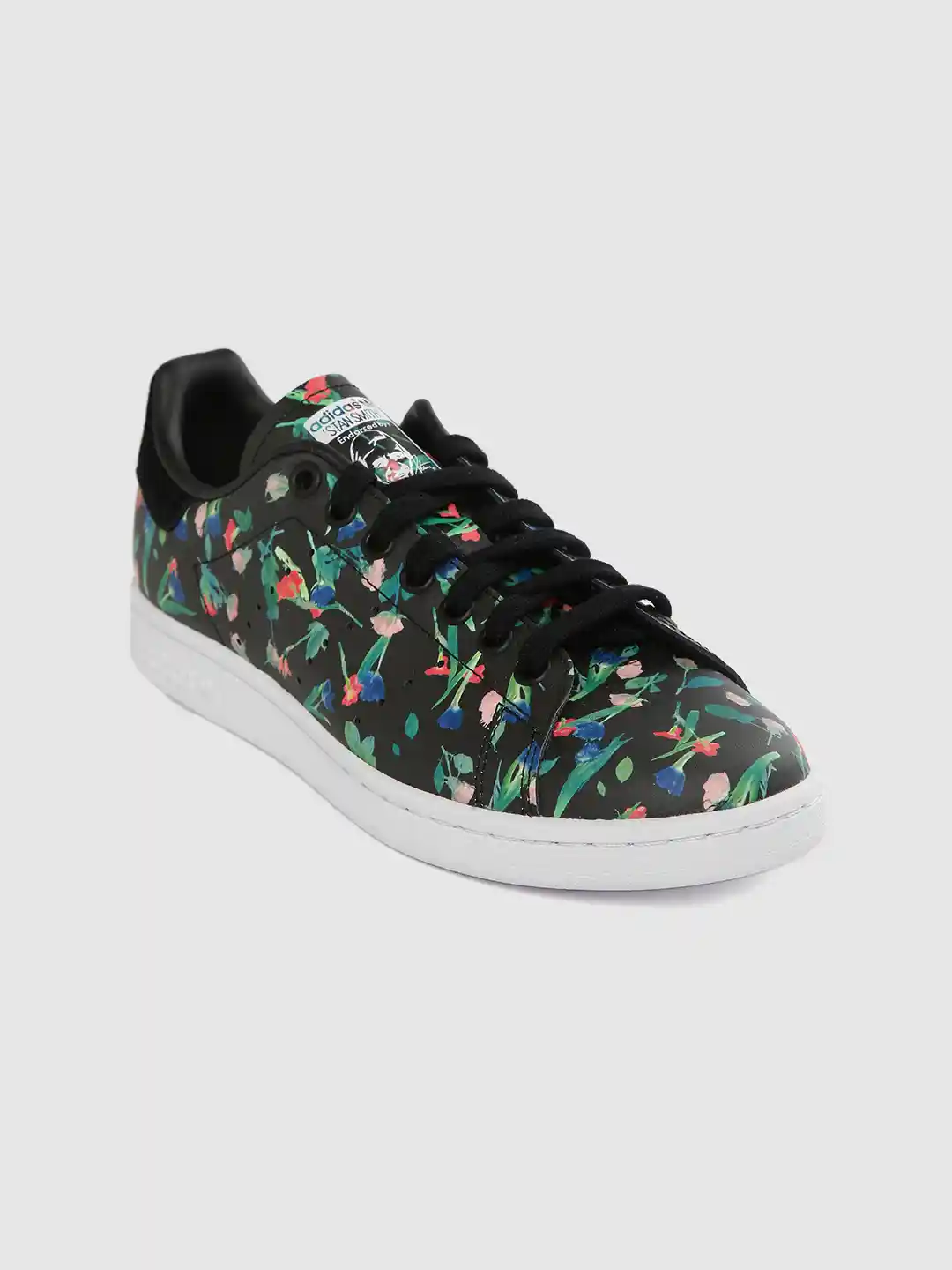 Buy ADIDAS Originals Women Black Green Stan Smith Leather Floral