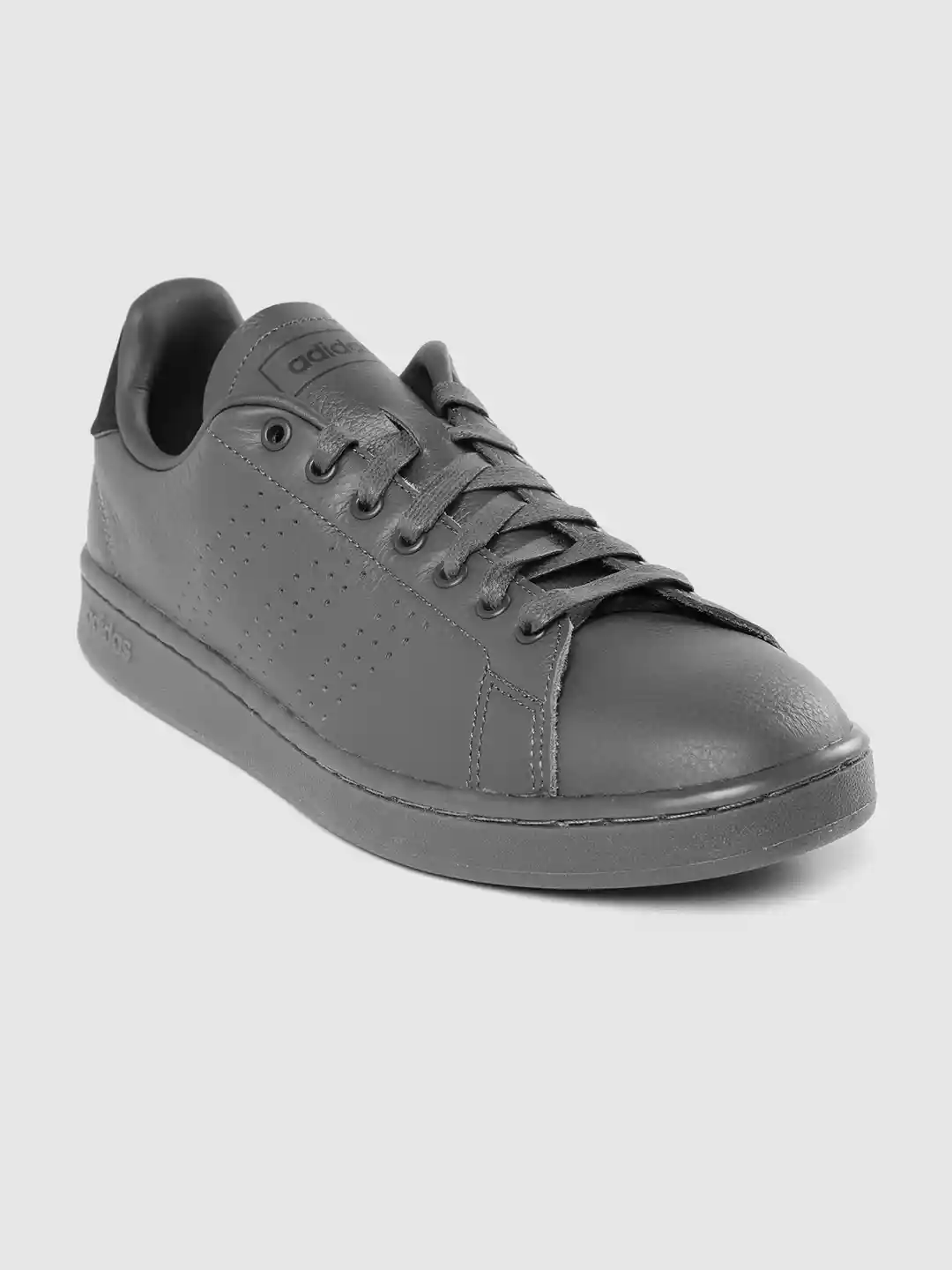 Buy ADIDAS Men Charcoal Grey Perforated Advantage Sneakers