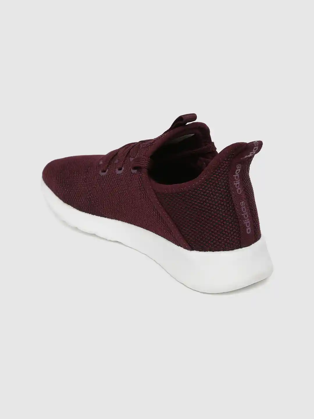 Lite Racer Adidas Cloudfoam Women's Maroon Adidas Cloudfoam QT Racer  Three-stripe Sneakers Red