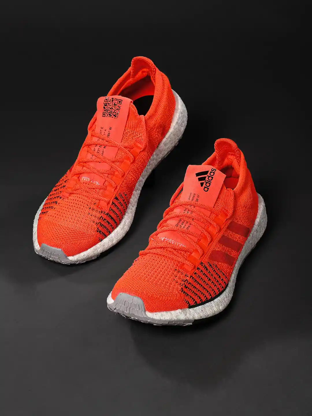 Buy ADIDAS Men Neon Orange Pulse Boost HD Woven Design Running