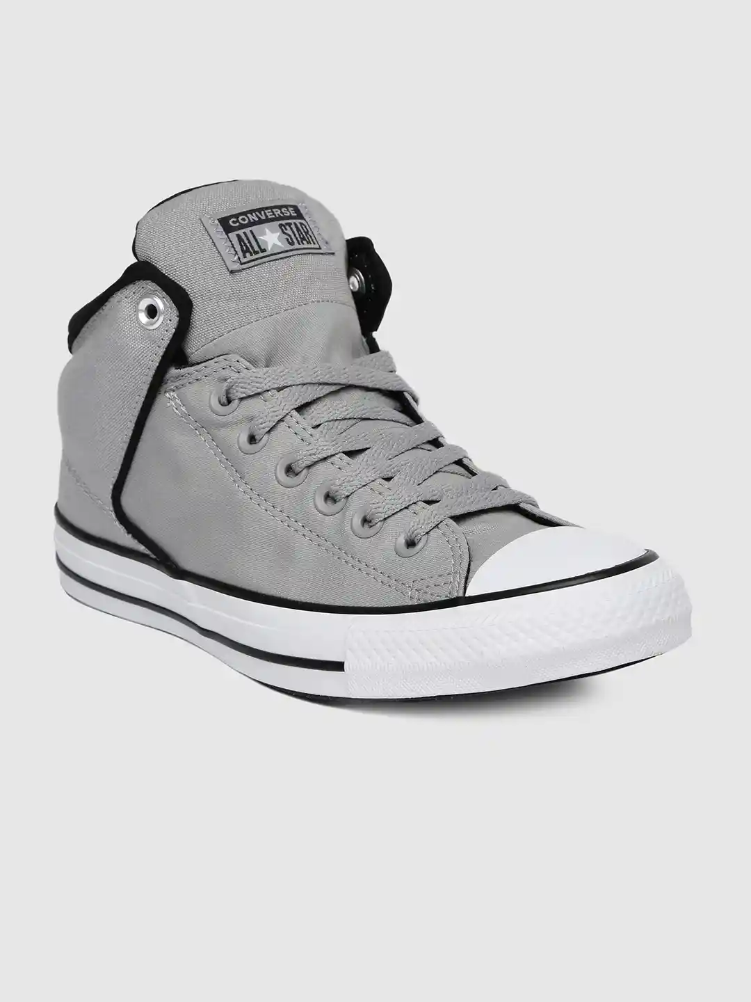 Buy Converse Unisex Grey Solid Mid-Top Sneakers Casual Shoes for