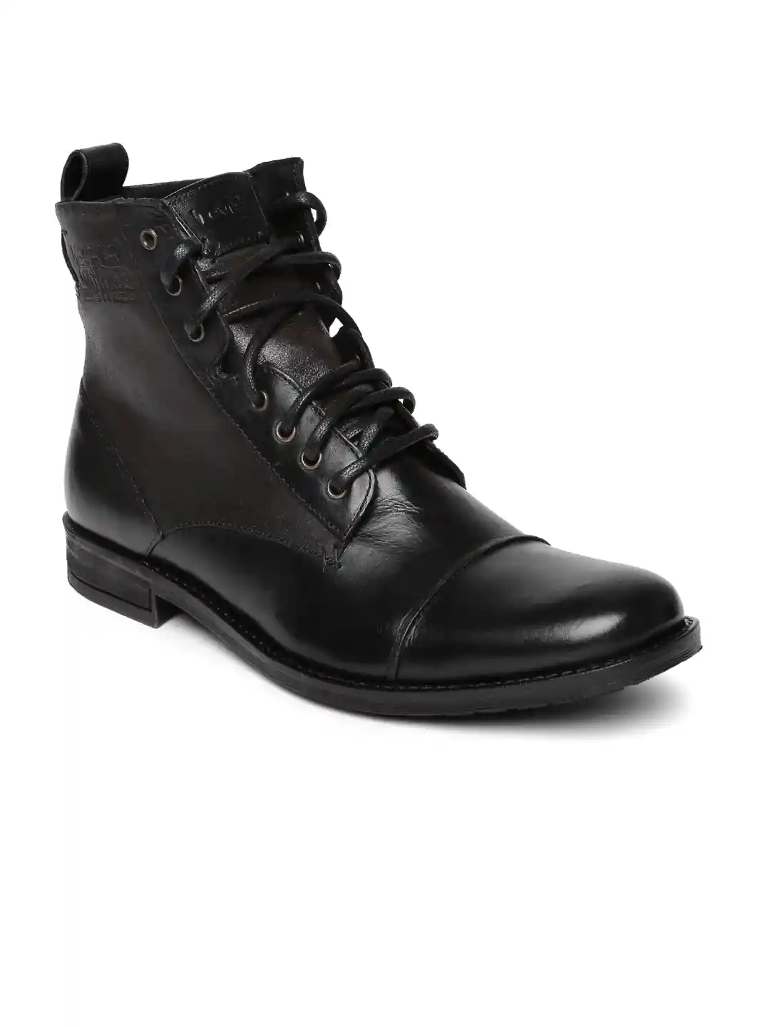 Buy Levi's Men Black Leather Boots Boots for Men 1043393 Myntra