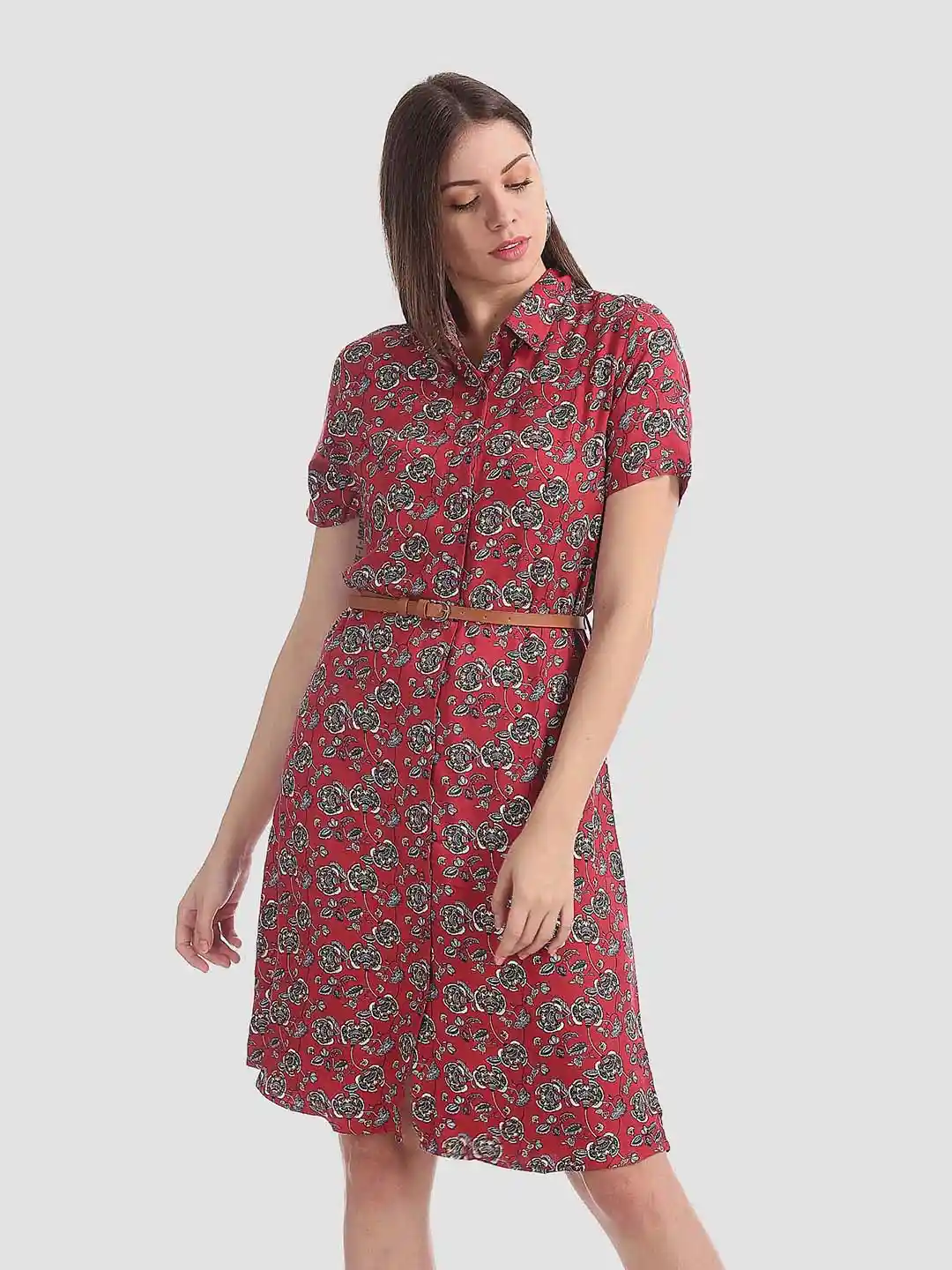 Buy Polo Women Red Blue Shirt Dress Dresses for