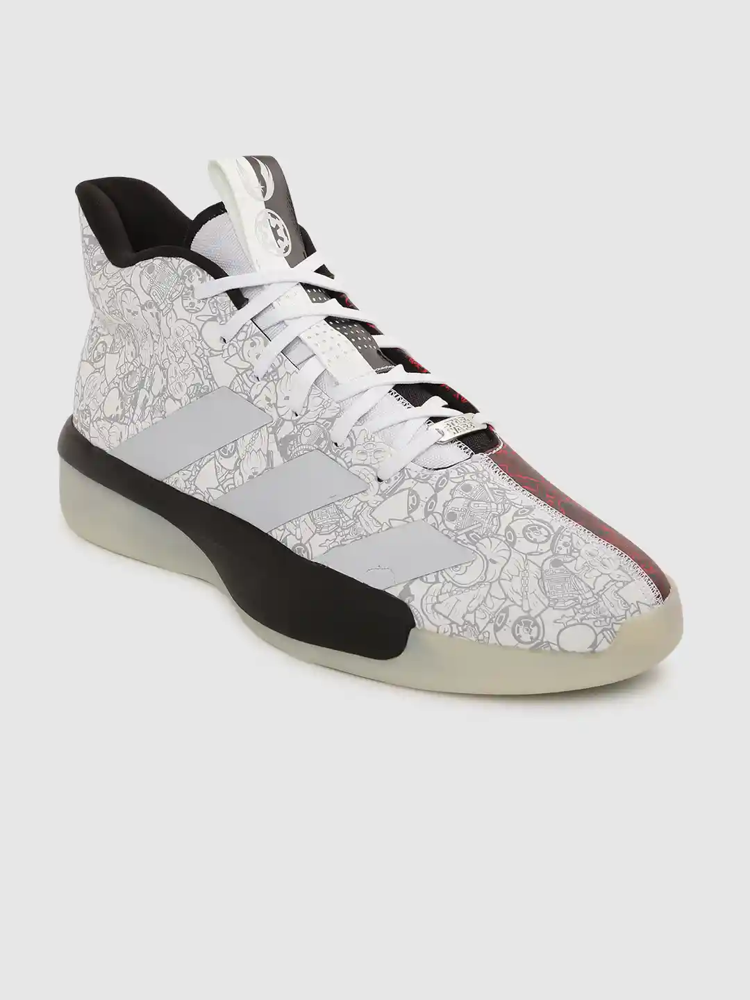 Buy ADIDAS Men White Red Printed Pro Next 2019 Star Wars Mid-Top