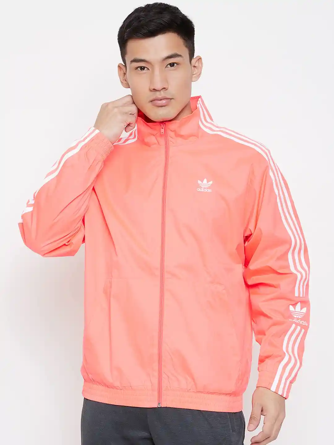 Buy ADIDAS Originals Men Neon Orange Woven Track Jacket - Jackets