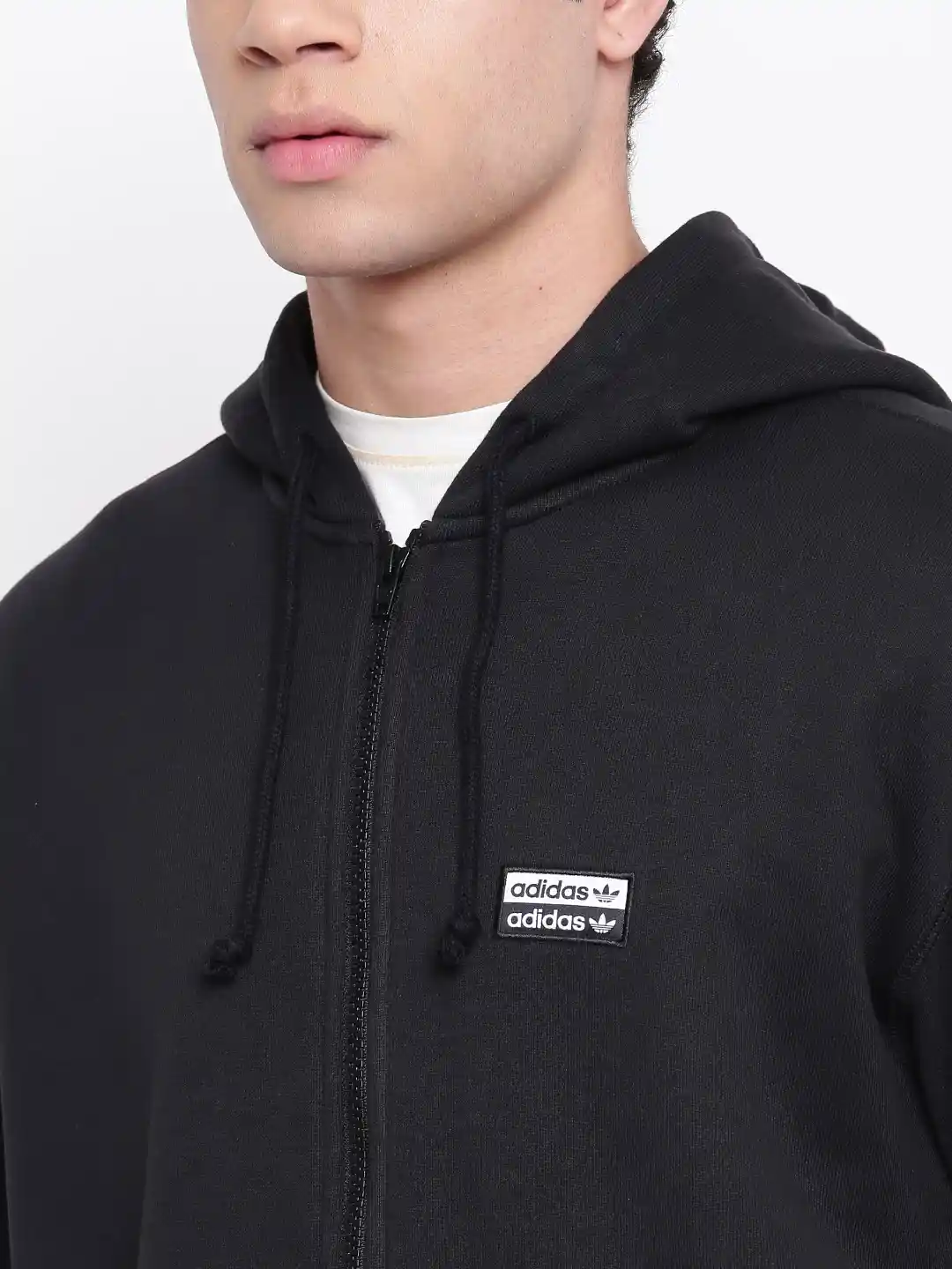 Buy ADIDAS Originals Men Black R Y V Full Zip Hooded Sweatshirt