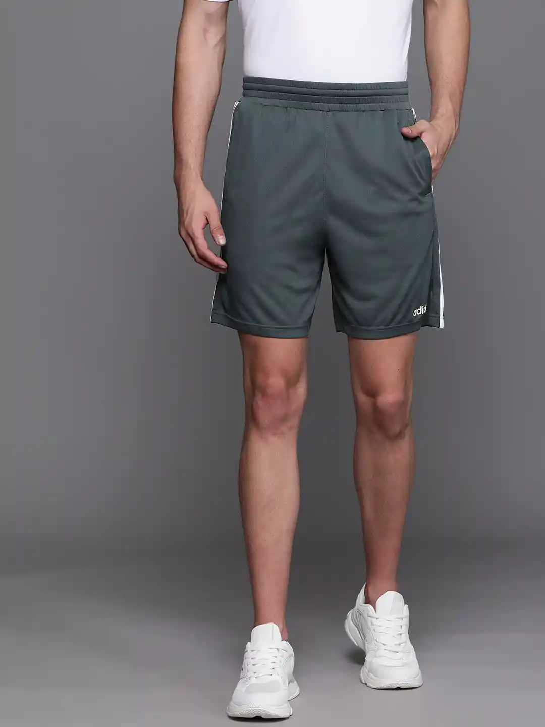 Buy ADIDAS Men Charcoal Grey Solid Design Move Classics Sports