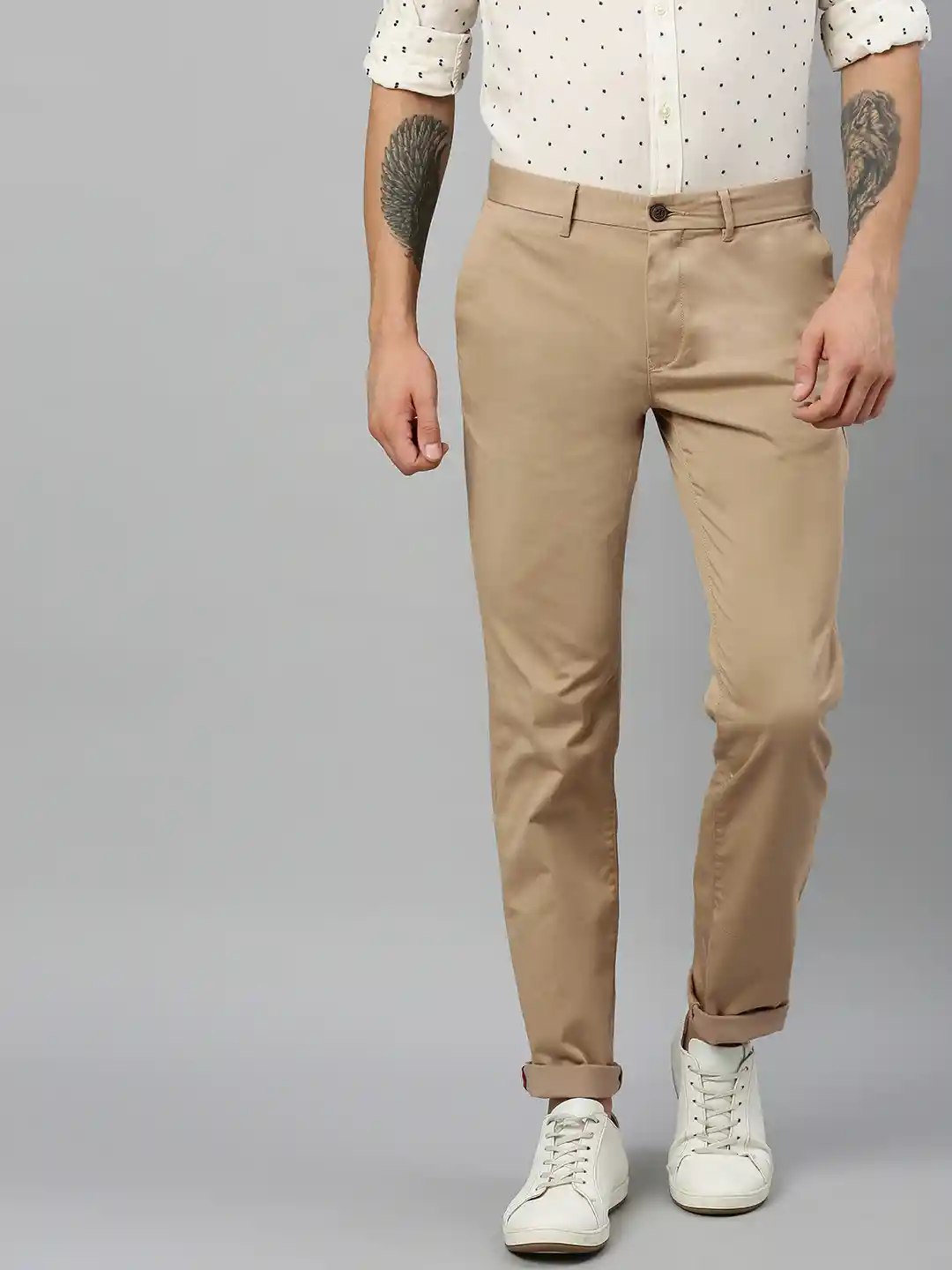 Buy Tommy Hilfiger Men Khaki Denton Regular Fit Solid Chinos