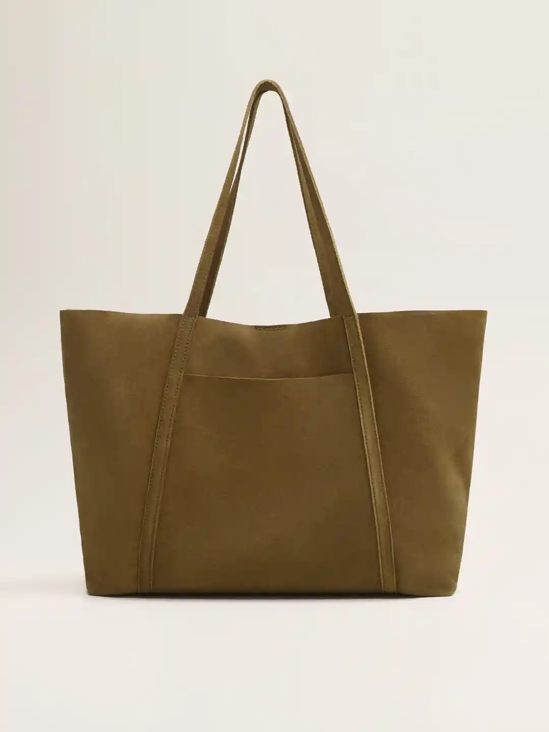 Green Leather Tote Womens Khaki Green Tote Bag Mansur Gavriel XL