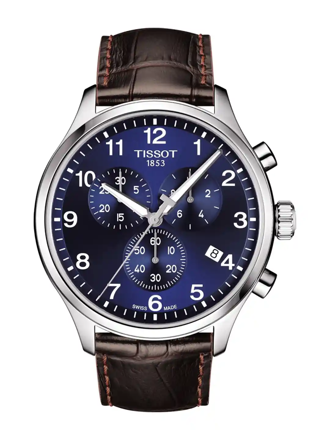 TISSOT Men Navy Blue Chrono XL Classic Swiss Chronograph Watch  T1166171604700
