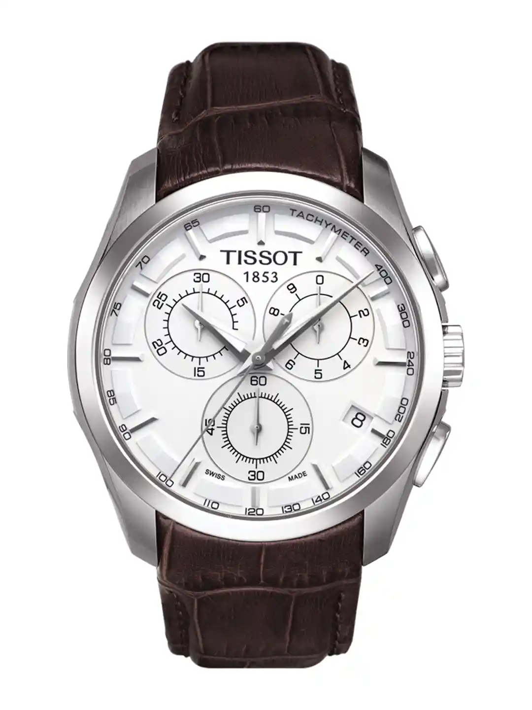 Buy TISSOT Men Silver-Toned Couturier Chronograph Swiss Analogue