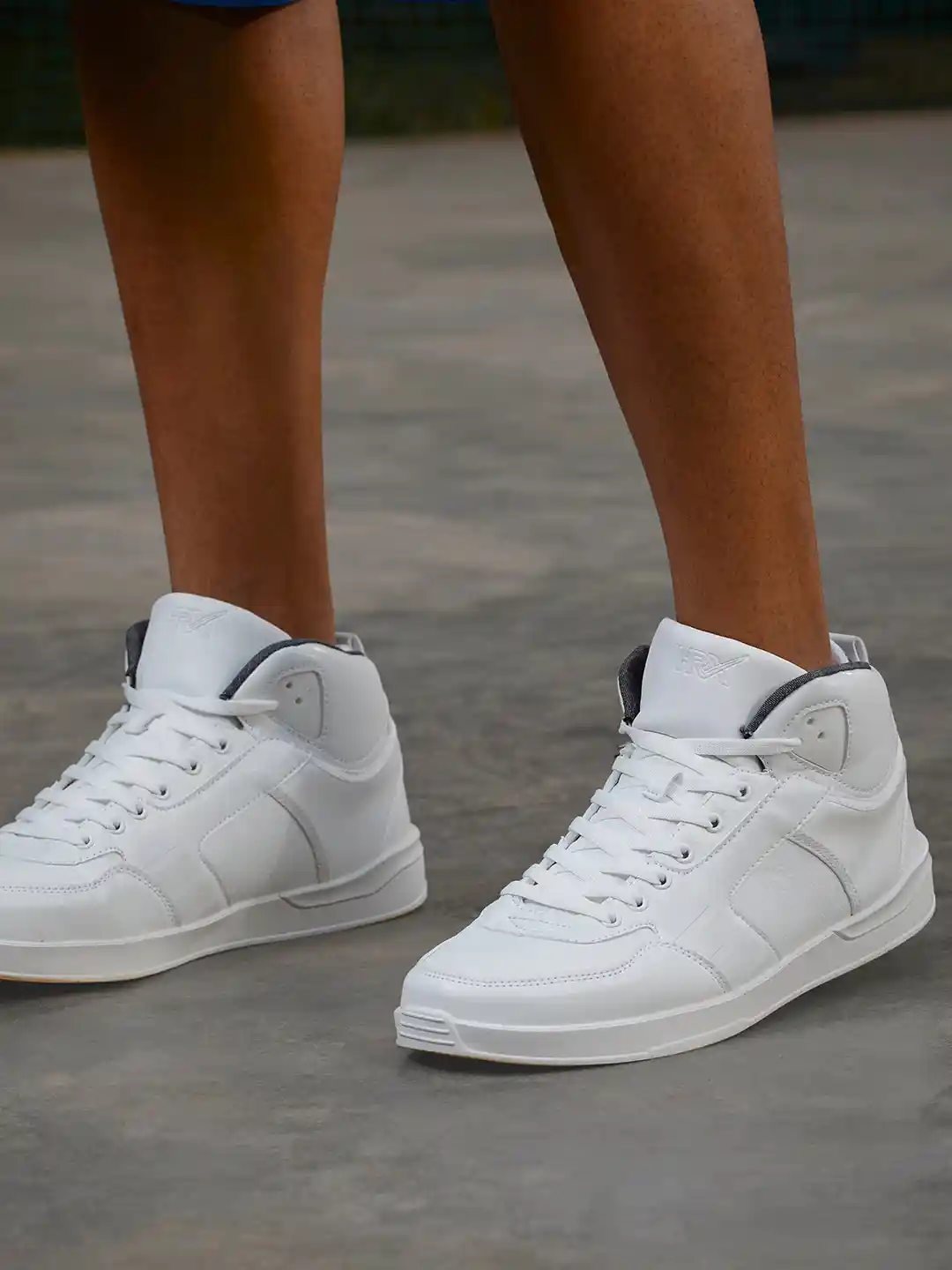 Buy HRX by Hrithik Roshan Men White Solid Mid-Top Sneakers