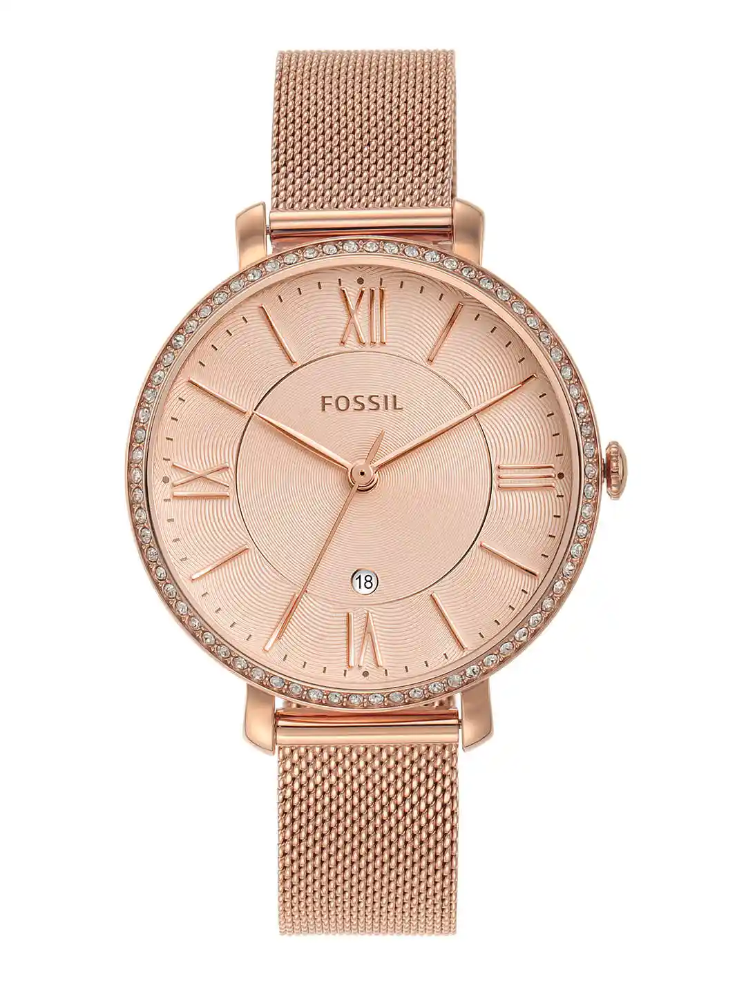 Buy Fossil Jacqueline Women Rose Gold Analogue Watch ES4628