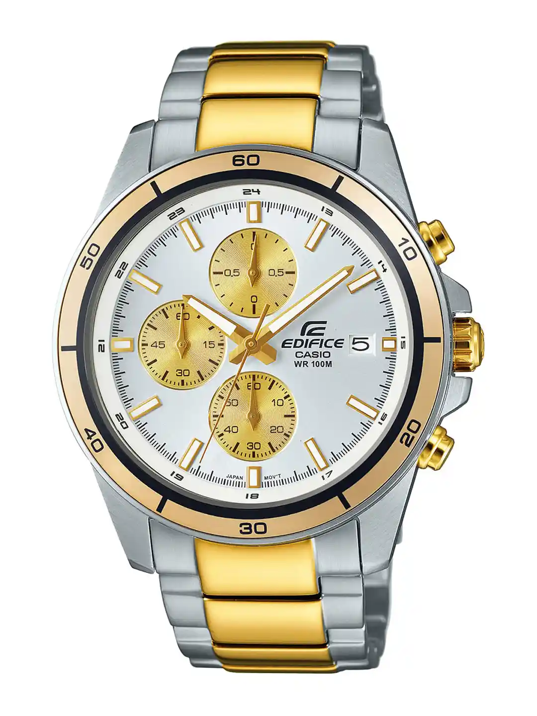 Buy Casio Edifice Men Silver-Gold Analogue Watches (EX273) EFR