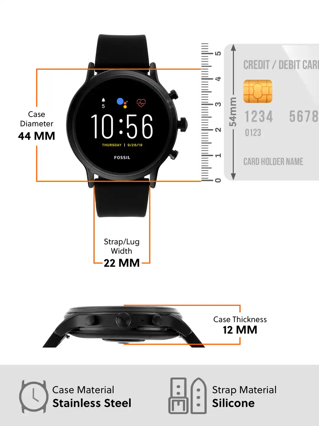 Buy Fossil The Carlyle HR Men Black Gen Digital Smartwatch
