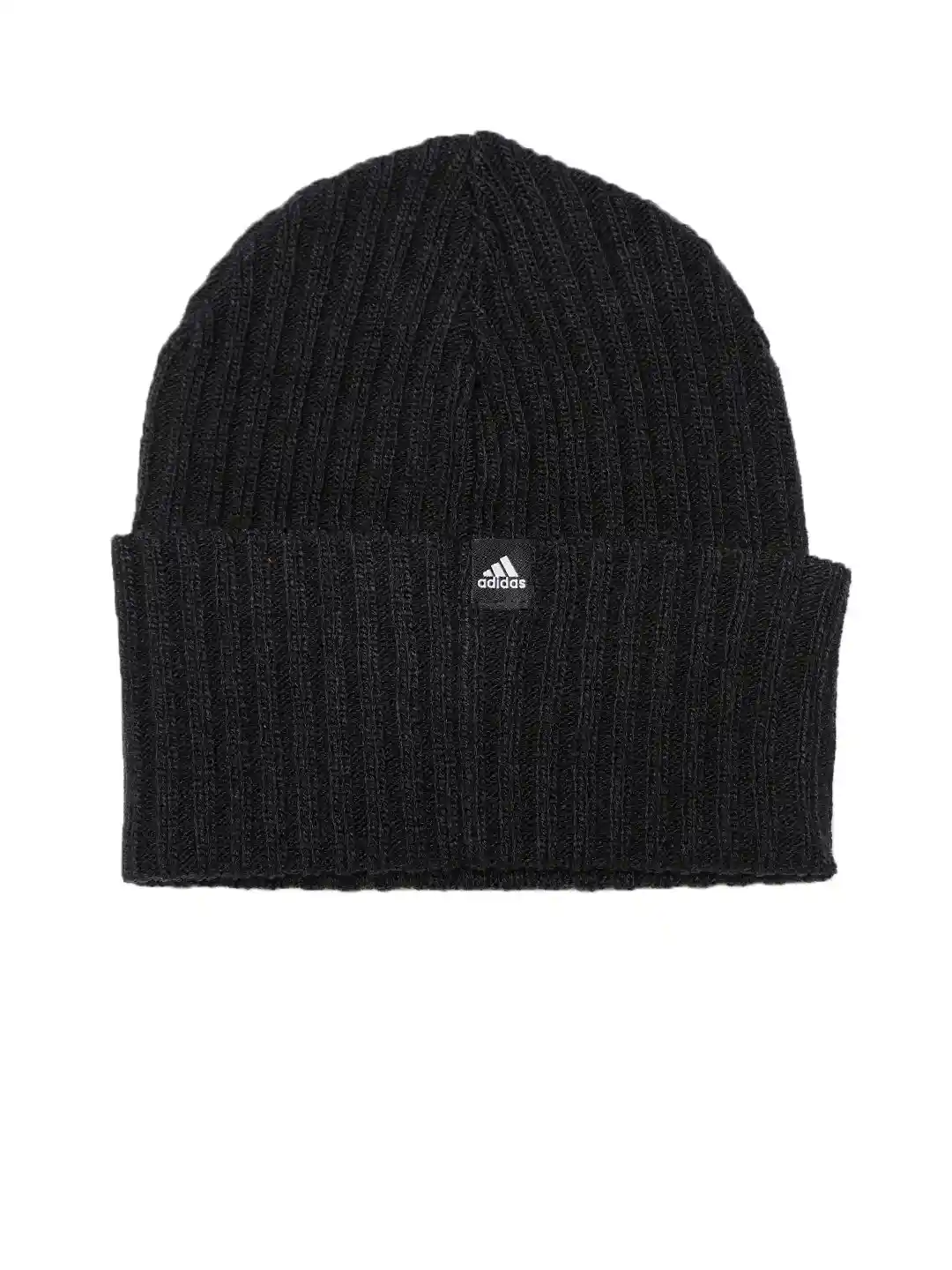 Buy ADIDAS Unisex Black Stripes Woolie Ribbed Beanie Caps for