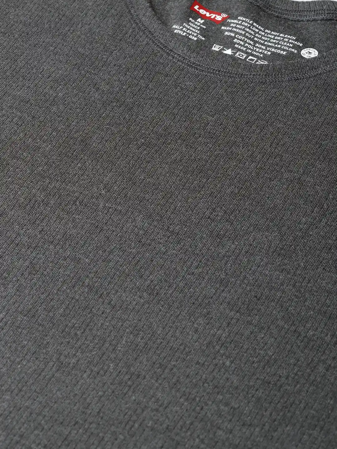 Buy Levi's Men's Round Neck Half Sleeve Thermal Regular Fit Top