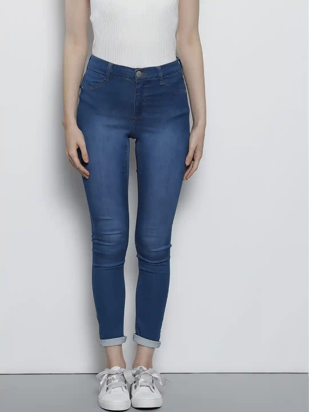 Buy DOROTHY PERKINS Women Blue Super Skinny Fit Mid-Rise Clean